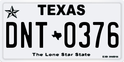 TX license plate DNT0376