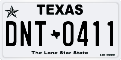 TX license plate DNT0411