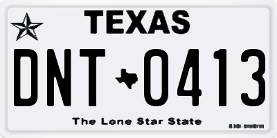 TX license plate DNT0413