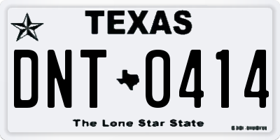TX license plate DNT0414