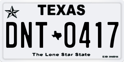 TX license plate DNT0417