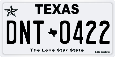 TX license plate DNT0422
