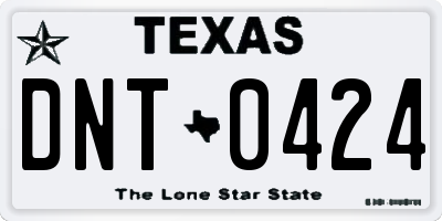 TX license plate DNT0424