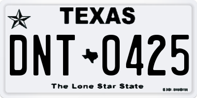TX license plate DNT0425