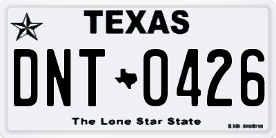 TX license plate DNT0426