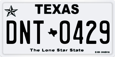 TX license plate DNT0429