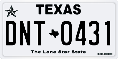 TX license plate DNT0431