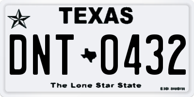 TX license plate DNT0432