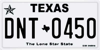 TX license plate DNT0450