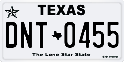 TX license plate DNT0455