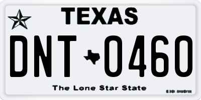 TX license plate DNT0460