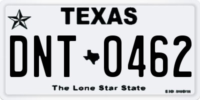 TX license plate DNT0462