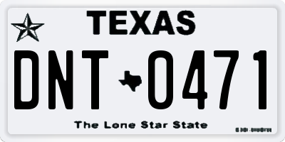 TX license plate DNT0471