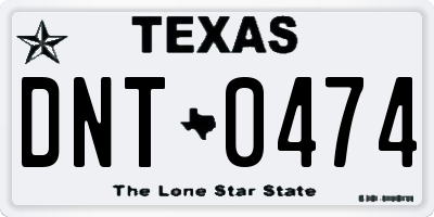 TX license plate DNT0474