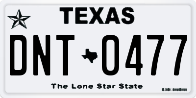 TX license plate DNT0477