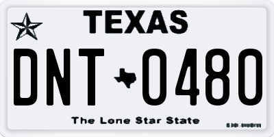 TX license plate DNT0480