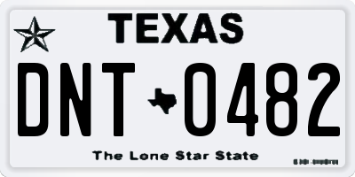 TX license plate DNT0482