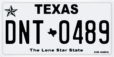 TX license plate DNT0489