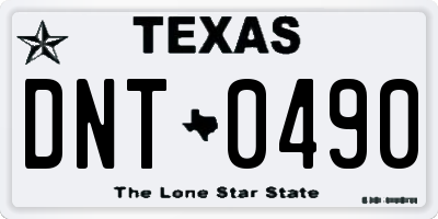 TX license plate DNT0490