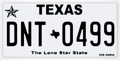 TX license plate DNT0499