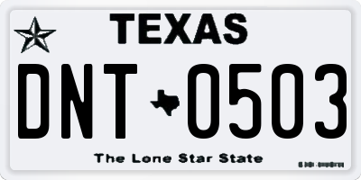 TX license plate DNT0503