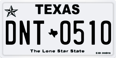 TX license plate DNT0510
