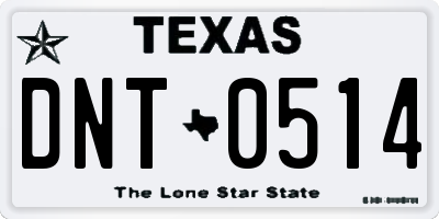 TX license plate DNT0514