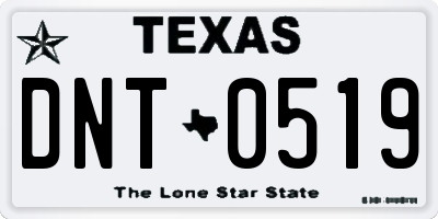 TX license plate DNT0519