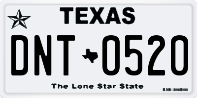 TX license plate DNT0520