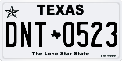 TX license plate DNT0523