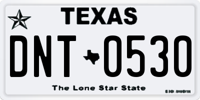 TX license plate DNT0530
