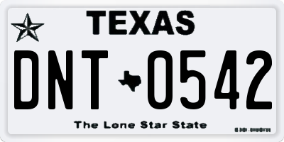 TX license plate DNT0542