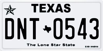 TX license plate DNT0543