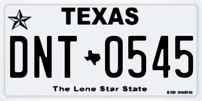 TX license plate DNT0545