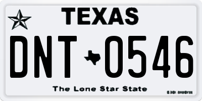 TX license plate DNT0546