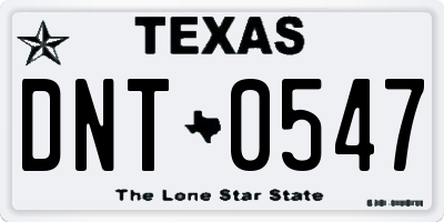 TX license plate DNT0547