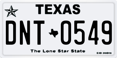 TX license plate DNT0549