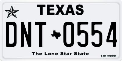 TX license plate DNT0554