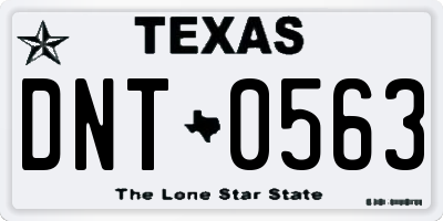 TX license plate DNT0563