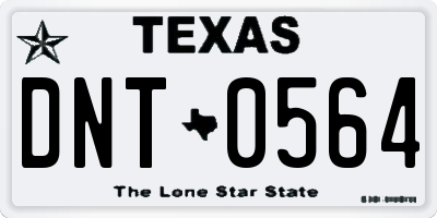 TX license plate DNT0564