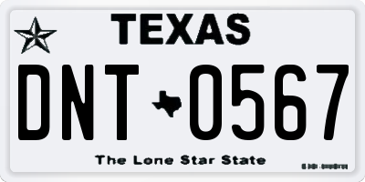 TX license plate DNT0567