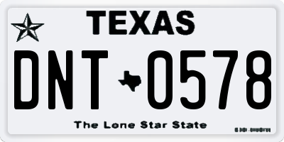 TX license plate DNT0578