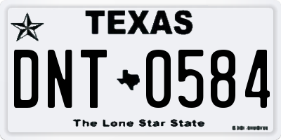 TX license plate DNT0584