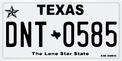 TX license plate DNT0585