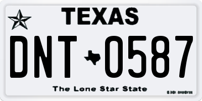 TX license plate DNT0587