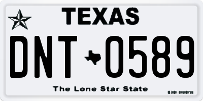 TX license plate DNT0589