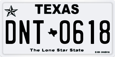 TX license plate DNT0618