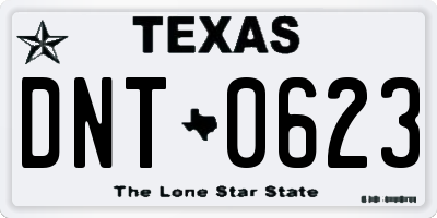 TX license plate DNT0623