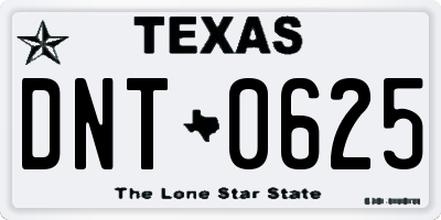 TX license plate DNT0625