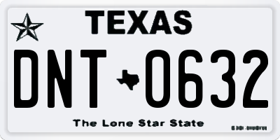 TX license plate DNT0632